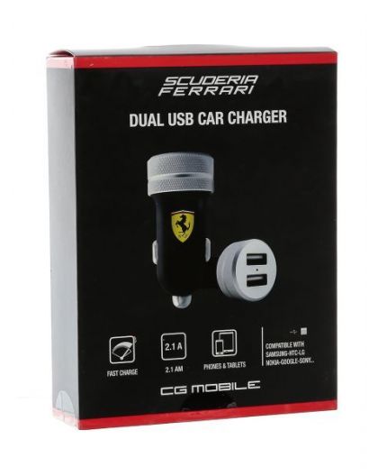 зарядно за кола с два USB изхода - FERRARI