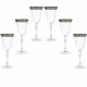 6 Bohemia Crystal Red wine glass with silver