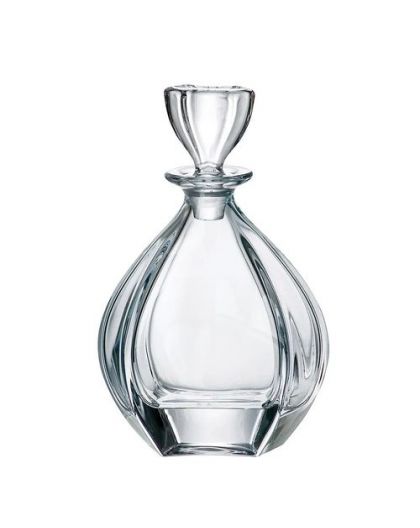6 crystal glasses for whiskey and carafe "Laguna"