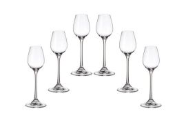 6 bohemia crystal glasses for liquor "Columbus"