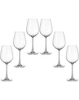 6 crystal red wine glasses "Columbus"