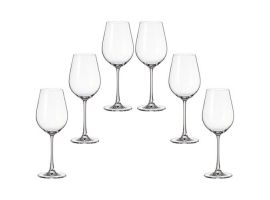 6 bohemia crystal red wine glasses "Columbus"