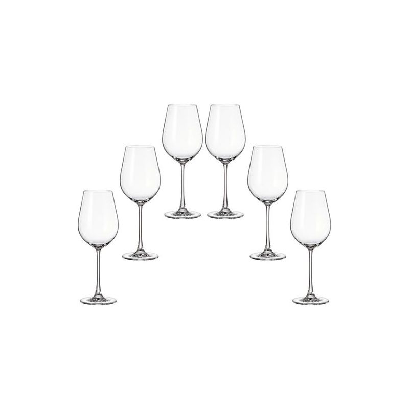 6x Premium Large 600ml Stemmed Wine Glasses Goblets Chalices Red White 