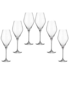 6 кристални чаши за бяло вино "Локсиа"