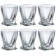 6 Bohemia Crystal glasses for whiskey "Quadro"