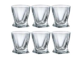 6 кристални чаши за уиски "Куадро"
