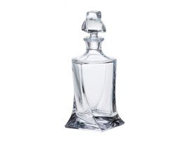 Bohemia crystal decanter for whiskey "Quadro"
