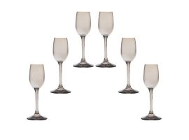 6 bohemia crystal glasses for liquor "Silvia"