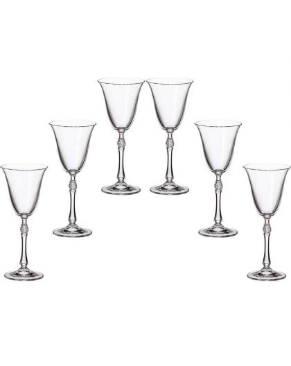 6 кристални чаши за бяло вино "Парус"
