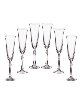 6 кристални чаши за шампанско "Парус"