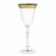 6 Bohemia Crystal white wine glasses with gold colored kant "Parus"