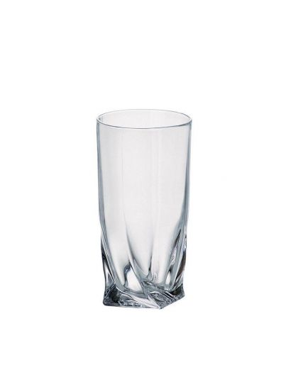 6 Bohemia Crystal glasses  "Quadro"