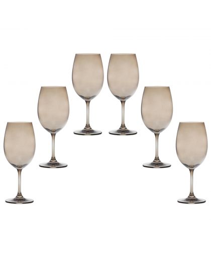 6 кристални чаши за червено вино "Силвия"