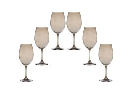 6 bohemia crystal red wine glasses "Silvia"