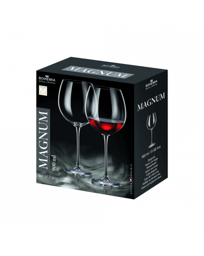 2 Bohemia Crystal Чаши за червено вино "Магнум"