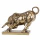 Decorative statuette on a pedestal - Bull in golden color