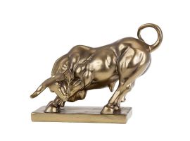 Decorative statuette - Bull in golden color