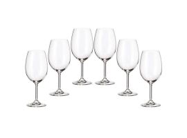 6 bohemia crystal red wine glasses "Fiora"