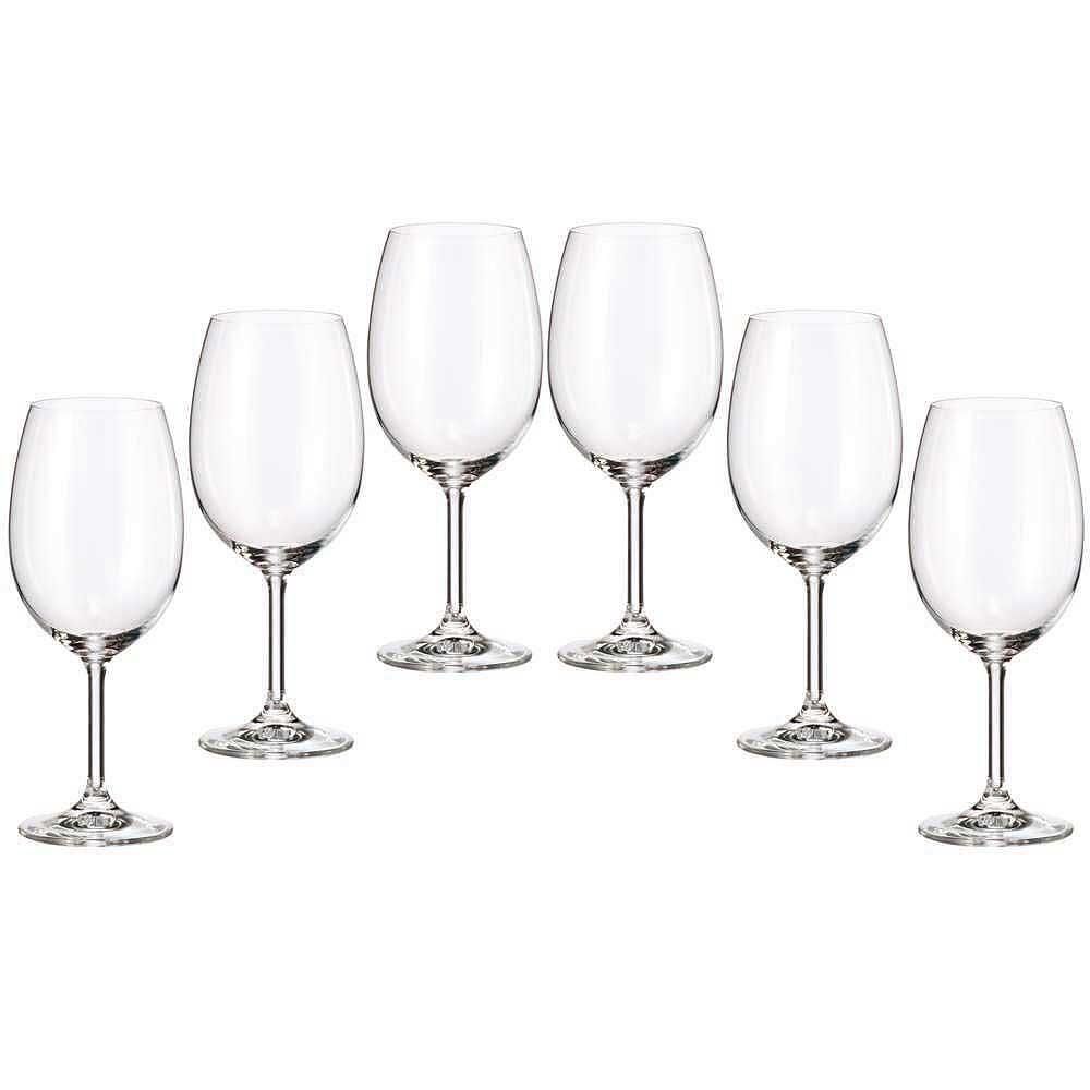 6 bohemia crystal red wine glasses Gavia 610ml - Vip Shop Italy