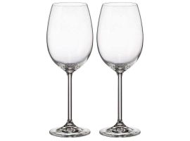 2 Bohemia Crystal  White wine glasses "Fiora"