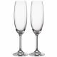 2 Bohemia Crystal  Champagne glasses "Fiora Love"