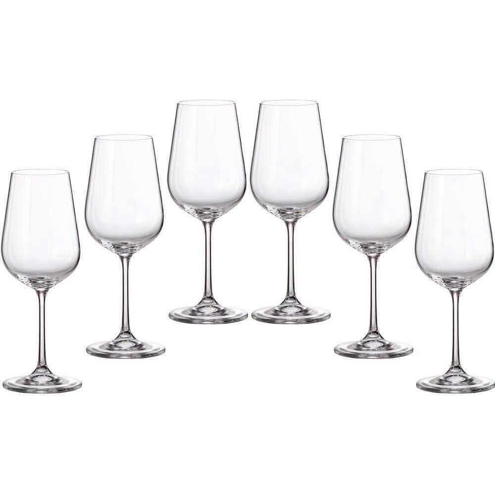 6 bohemia crystal glasses for Red wine Parus 350 ml - Vip Shop Italy