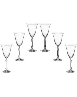 6 bohemia crystal glasses for Red wine "Parus"
