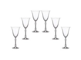 6 bohemia crystal glasses for Red wine "Parus"