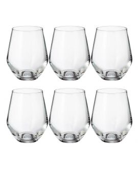 6 Bohemia Crystal glasses for whiskey "Grus"