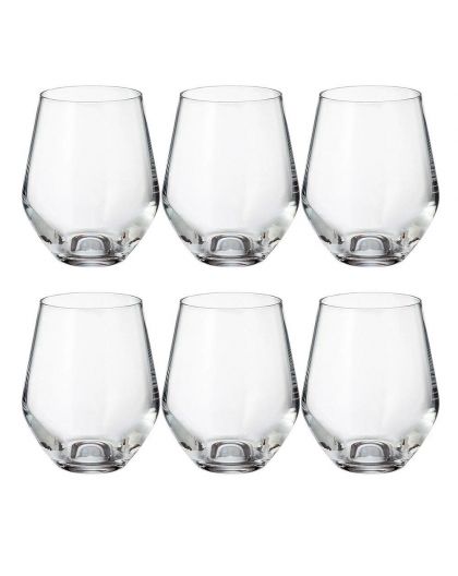 6 Bohemia Crystal glasses for whiskey "Grus"