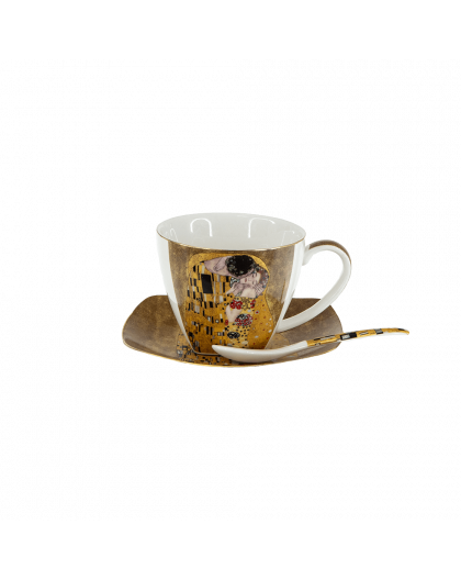 Tea set, "The Kiss" series on a gold background