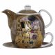 Tea set - single " The Kiss" series on a gold background