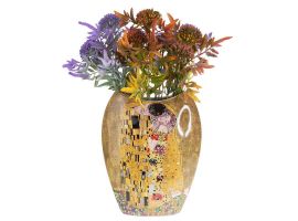 Порцеланова ваза от серията "Целувката" на златен фон
