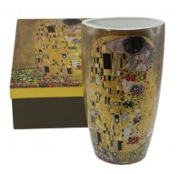 Порцеланова ваза от серията "Целувката" на златен фон - 22cm