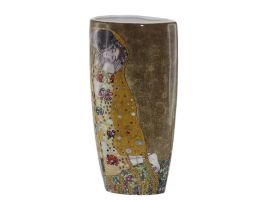 Porcelain vase "The Kiss" series on a gold background - 22cm