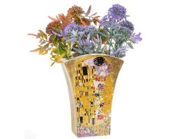 Порцеланова ваза от серията "Целувката" на златен фон - 20cm