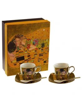 Set of two coffee cups "The Kiss"