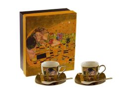 Set of two coffee cups "The Kiss"
