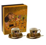 Set of two coffee cups "The Kiss"