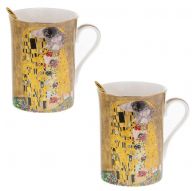 Set of two cups with spoon "The Kiss"