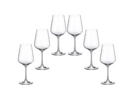 6 bohemia crystal red wine glasses "Strix"
