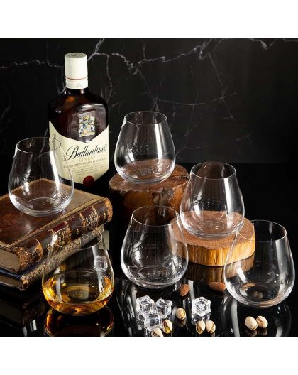 6 Bohemia Crystal glasses for whiskey "Columbus"