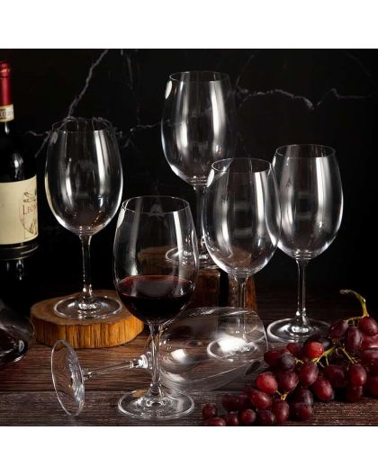 6 bohemia crystal red wine glasses "Fiora"