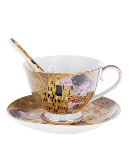 Set of two coffee cups "The Kiss"