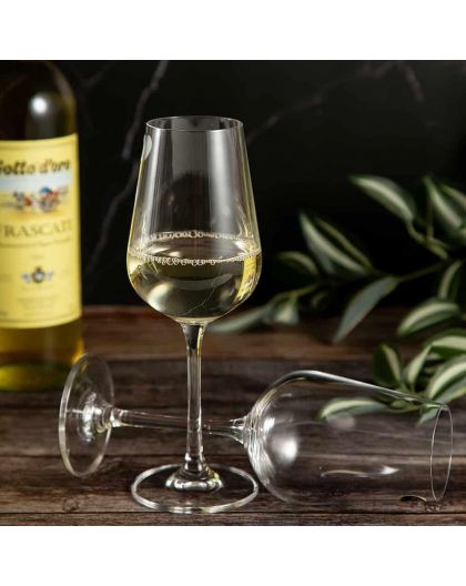 6 bohemia crystal white wine glasses "Strix"