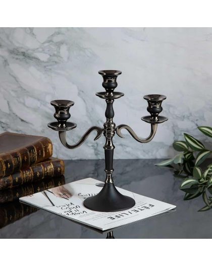 Candlestick Black, 30CM