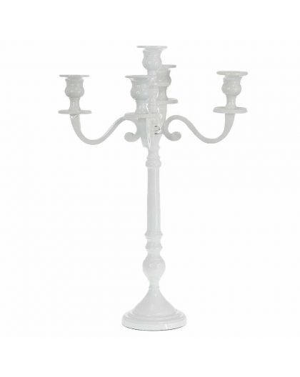 Candlestick white, 5 candles