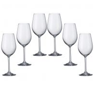6 bohemia crystal glasses for Red wine "Colibri" 450 ml
