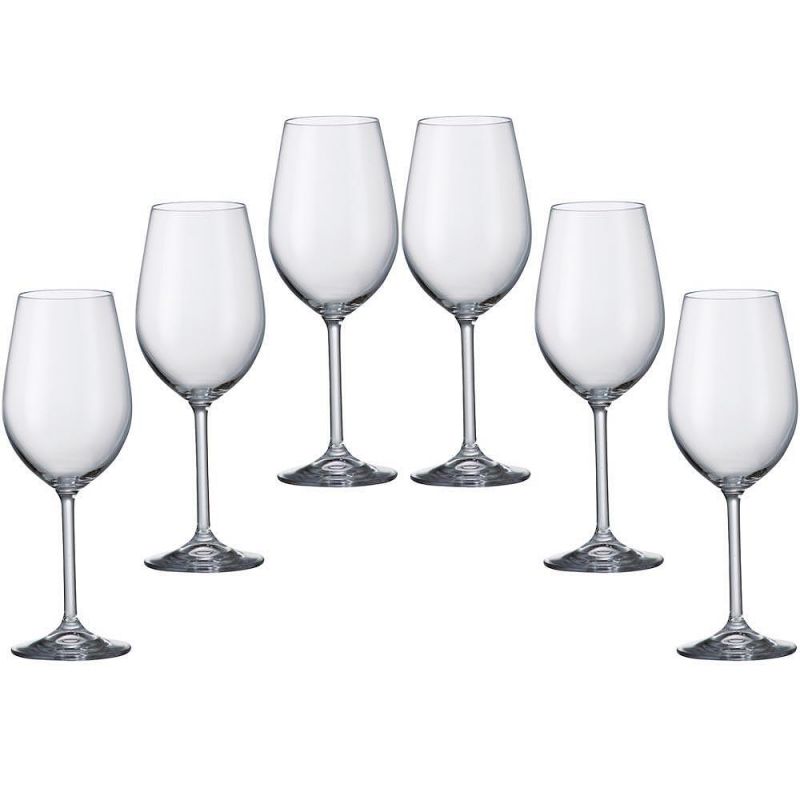 6 bohemia crystal glasses for Red wine Parus 350 ml - Vip Shop Italy