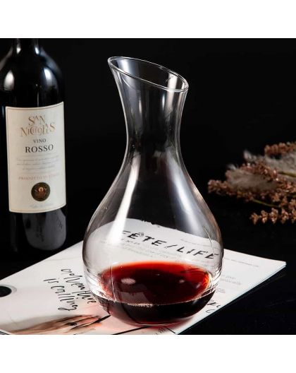 Bohemia crystal decanter for wine "Crystalline"